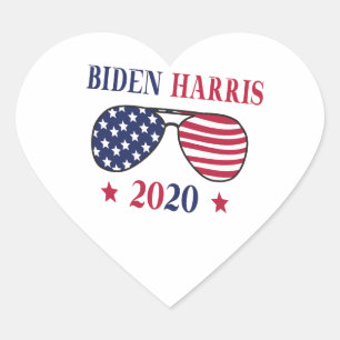 Adesivo Coração Biden Harris 2020