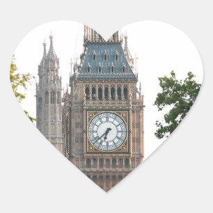 Adesivo Coração Big Ben London Inglaterra