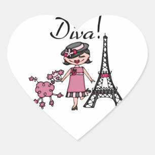 Adesivo Coração Black Hair Diva