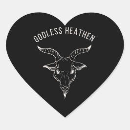 Adesivo Coração Black Phillip Godless Heat