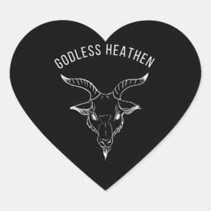 Adesivo Coração Black Phillip Godless Heat