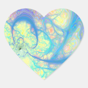 Adesivo Coração Blue Angel - Azure & Lemon cósmicos