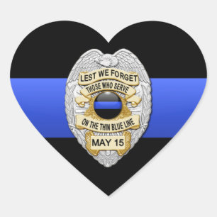 Adesivo Coração Blue Line fino