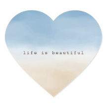 Blue Sky Beige Sand Ombre Watercolor personalizado