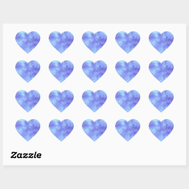 Adesivo Coração Blue Storm Heart Sticker (Folha)