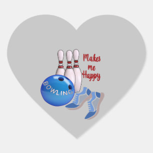 Adesivo Coração Boliche