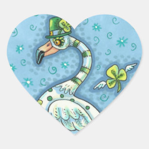 ADESIVO CORAÇÃO BOLINHAS VERDE FLAMINGO, RUA ENGRAÇADA. DIA DE PA