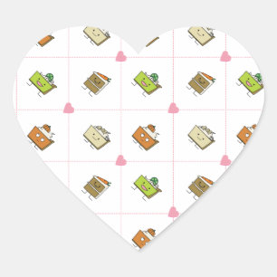 Adesivo Coração Bolos e tartes felizes