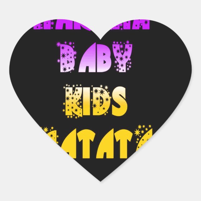 Adesivo Coração Bonita Impressão de Arte de Hakuna Matata (Frente)