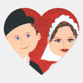 Adesivo Coração Bonita noiva e palitos de coração de casamentos