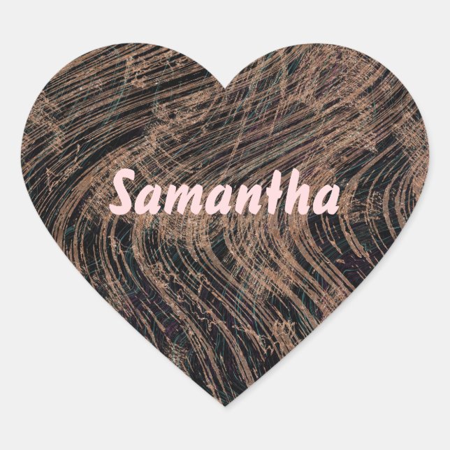 Adesivo Coração Bonito Marble (Frente)