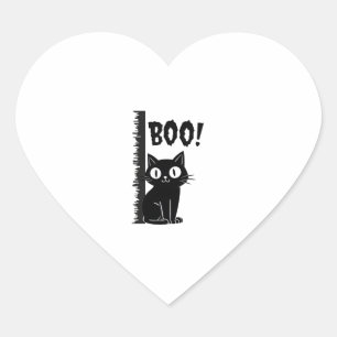 Adesivo Coração Boo! Engraçado Esconder Peekaboo Assustador Gato d