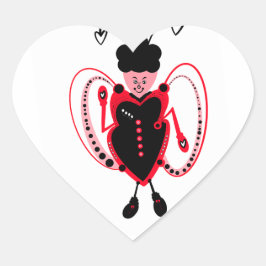 Adesivo Coração Borboleta cardíaca