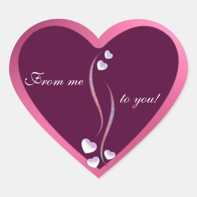 Adesivo Coração Borda dos corações (Frente)