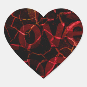 Adesivo Coração Bordas Coradas, Coração Forte: Amor Inseparável