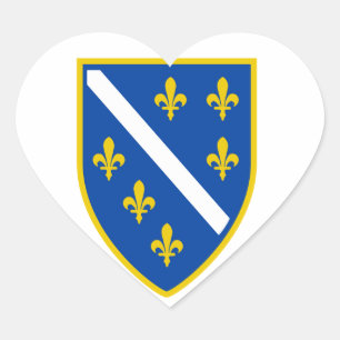 Adesivo Coração Bósnia