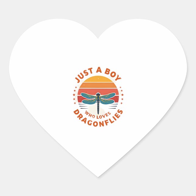 Adesivo Coração Boys Dragonfly (Frente)