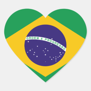 Adesivo Coração brasil