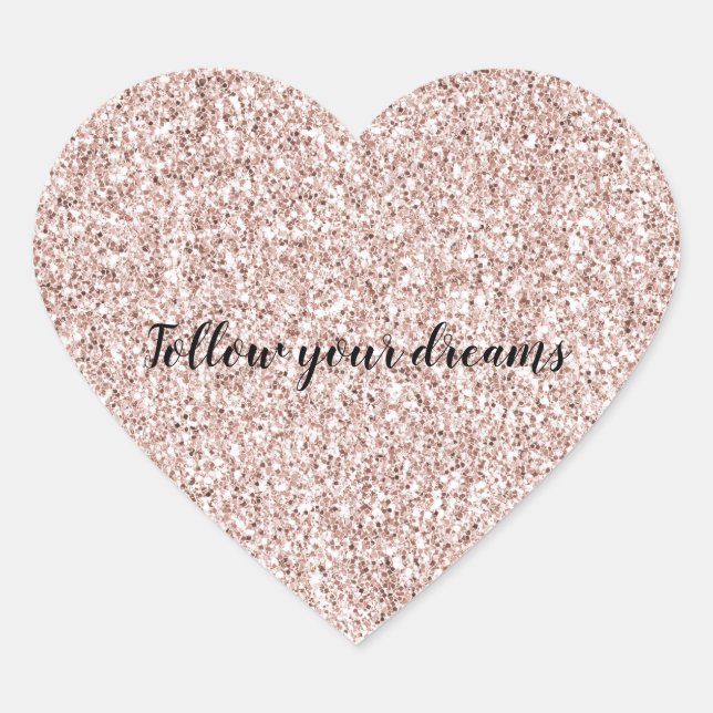 Adesivo Coração Brilhante Lente Rosa (Frente)