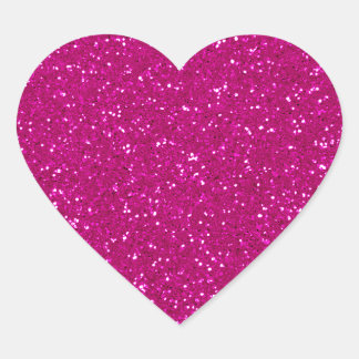Adesivo Coração Brilho Rosa