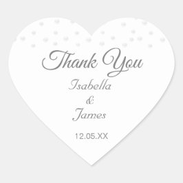 Adesivo Coração Brinquedos brancos. Obrigado casamento.