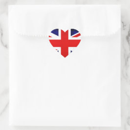 Adesivo Coração British Union Jack Flag