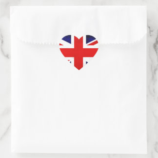 Adesivo Coração British Union Jack Flag