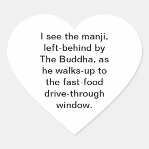 Adesivo Coração Buda manji comida rápida Hankamer Artjunkhaus Spla