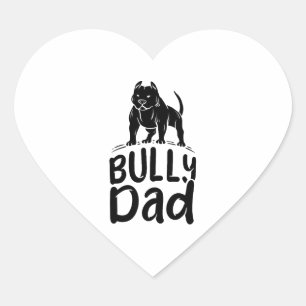 Adesivo Coração Bully Pai Orgulhosa Proprietário Americano do Bull
