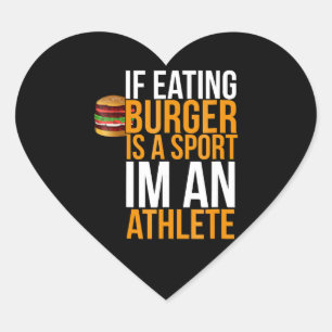 Adesivo Coração Burger Hamburger CHURRASCO Humor Engraçado Pun Id