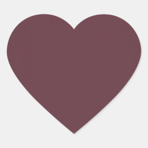Adesivo Coração Burgundy Cor Sólida