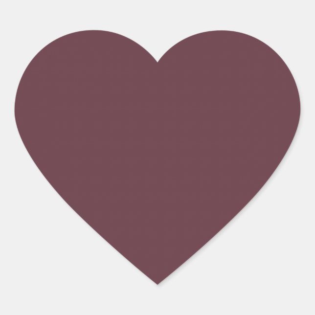 Adesivo Coração Burgundy Cor Sólida (Frente)