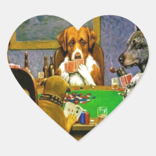Adesivo Coração C.M. Coolidge Cão Pets o destino do humor dos