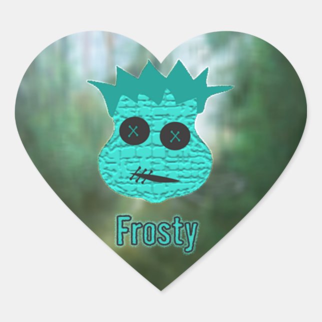 Adesivo Coração Cabeças Voodoo ~ Pântano (Frente)