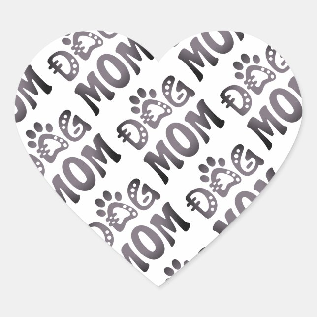 Adesivo Coração Cachorro Mãe (Frente)