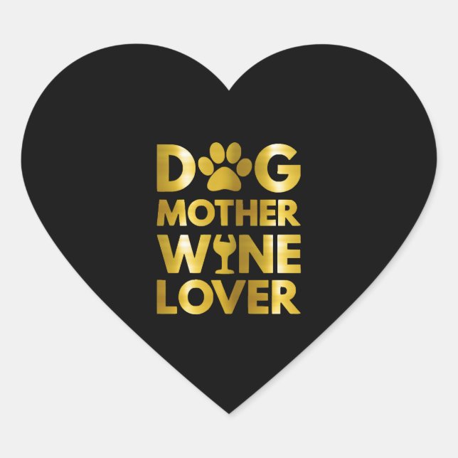 Adesivo Coração Cachorro Mãe Vinho Lover 2021 (Frente)