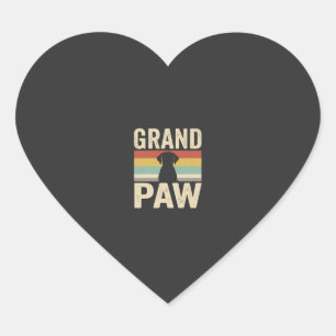 Adesivo Coração Cachorro Retro Vintage Grand Paw