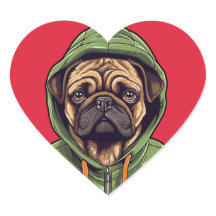 Cachorro Vestindo capuz verde