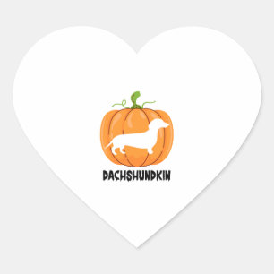 Adesivo Coração Cachshund Halloween