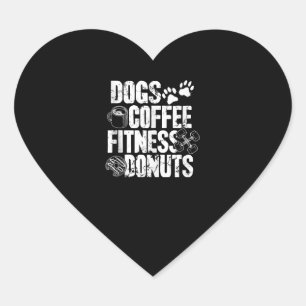 Adesivo Coração Cães Café Ness Rosquinha Gym Foodie Ness