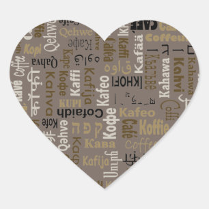 Adesivo Coração Café