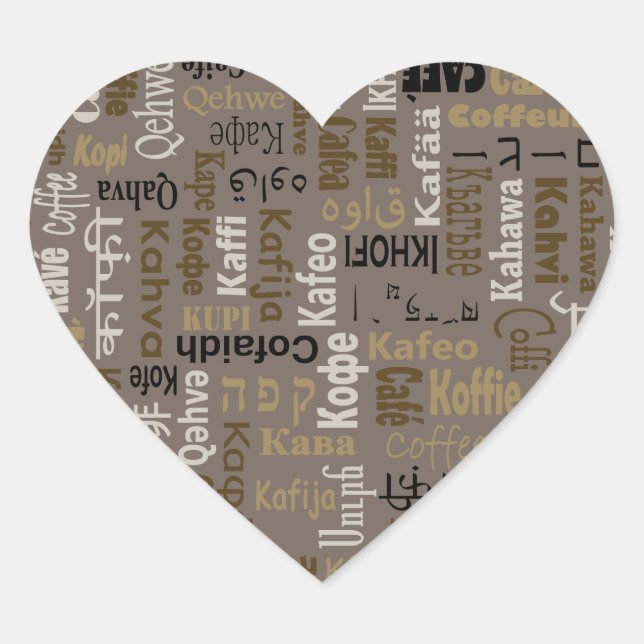 Adesivo Coração Café (Frente)