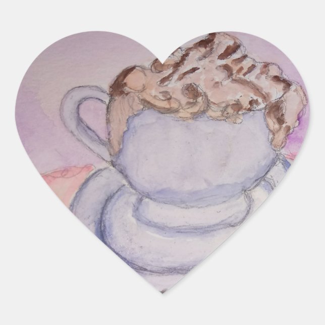 Adesivo Coração Café de Teresa (Frente)