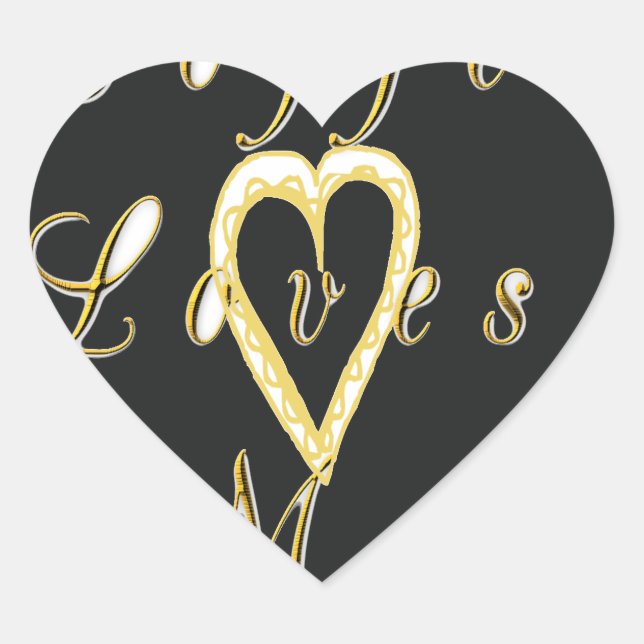 Adesivo Coração Café me ama. (Frente)