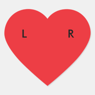 Adesivo Coração Calçados à esquerda/à direita (Coração)