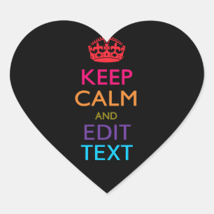 Adesivo Coração CALMA DE MANUTENÇÃO Personalizada E Editar Multico