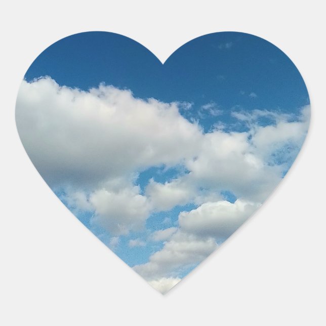 Adesivo Coração Camadas de nuvens (Frente)