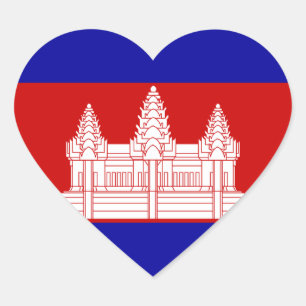 Adesivo Coração camboja