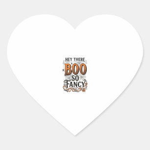 Adesivo Coração Camisa de Boo de Halloween Gravura Vintage Assusta
