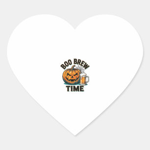 Adesivo Coração Camisa de Cerveja do Halloween Vintage Abóbora Par